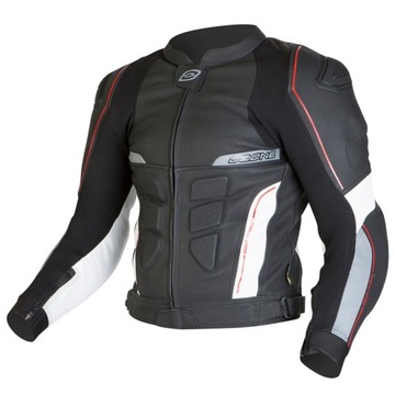 Skórzana Kurtka Motocyklowa OZONE Grip White Sportowa rozmiar L 52