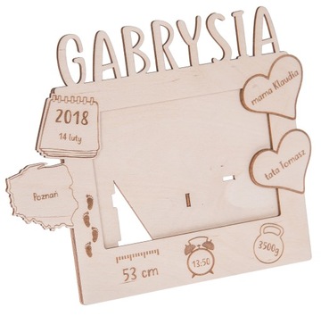 КРЕЩЕННАЯ РАМКА 3 для фото ИМЯ КРЕЩЕННЫЙ подарок