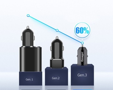 Быстрое автомобильное зарядное устройство USB 15 Вт QC 3.0 3A