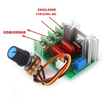 РЕГУЛЯТОР НАПРЯЖЕНИЯ СКОРОСТИ 230В ПЕРЕМЕННОГО ТОКА 2000ВТ