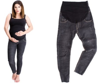 SPODNIE CIĄŻOWE JEANS BOYFRIEND REGULOWANE M6 r.40