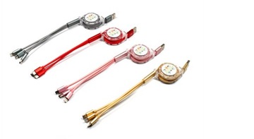 USB-КАБЕЛЬ С КАТУШКОЙ — iPhone, Type-C, micro USB