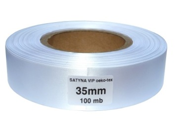 Taśma Satynowa SATYNA VIP do druku wszywki 35/100m