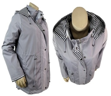 MODNA KURTKA LATO PARKA KAPTUR PLUS SIZE XXL 48 50