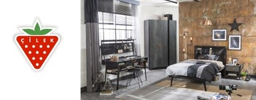 CILEK ŁÓŻKO XL 120x200cm z serii Dark Metal