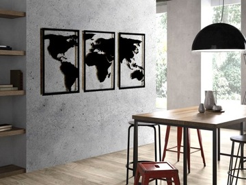 *декоративное украшение в виде 3D КАРТЫ МИРА TRIPTIQUE