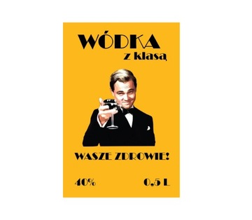ŚMIESZNE v2 Etykiety Naklejki Wódkę 24 wzory! ŚLUB