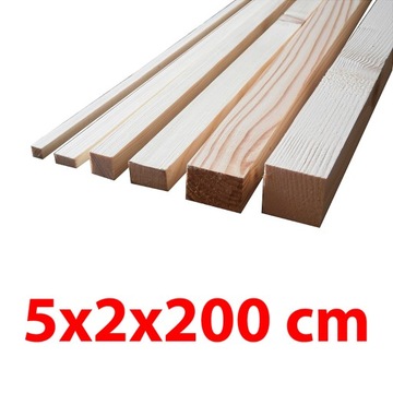 Kantówka strugana 5x2x200 cm - ŚWIERK