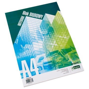 BLOK BIUROWY NOTATNIK D.RECT KRATKA A4 100arkuszy