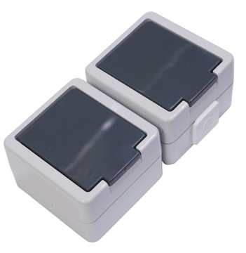 Розетка герметичная двойная накладная IP44 2X2P+Z