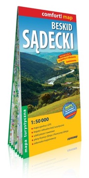 Beskid Sądecki laminowana mapa turystyczna 1:50 00