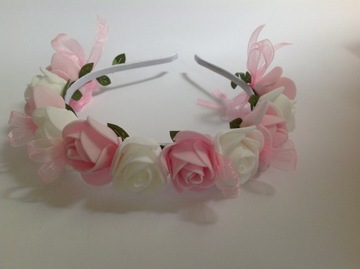 ПОЯСТ С ЦВЕТАМИ РОЗОВЫЕ БЕЛЫЕ РОЗЫ, универсальный размер