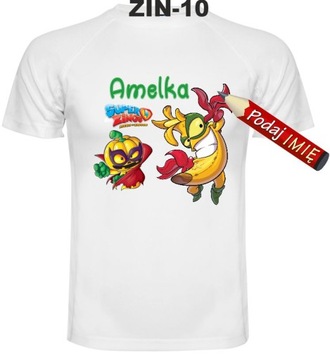 Футболка Super Zings с именем ребенка 140 см
