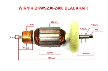 Wirnik szlifierka kątowa BKWS230-2400 BLAUKRAFT