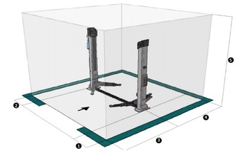 Podnośnik dwukolumnowy AD24 AUTOMAT + OLEJ + KOTWY