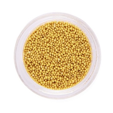 Kawior beads bulion do paznokci złoty metalowy 2gr