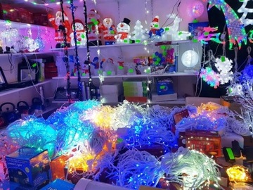 LAMPKI CHOINKOWE 100LED GRUBY KABEL RÓŻNE kol. ZEW