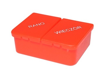 Pudełko pojemnik kasetka na leki 1x2 rano wieczór