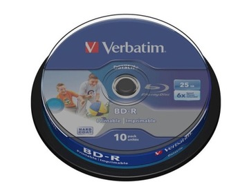 Płyty Blue-ray Verbatim BR-R 25GB Printable Cake10