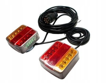 LAMPY TYLNE LED DIODOWE NA MAGNES PRZYCZEPY CE 12M