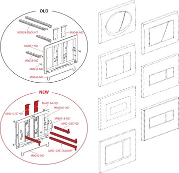 КНОПКА ПЛАВАНИЯ ALCAPLAST M71 ХРОМ/ГЛЯНЦЕ