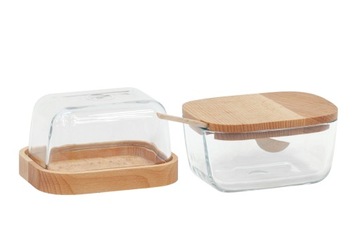 МАСЛЕНКА из дерева и стекла для масла