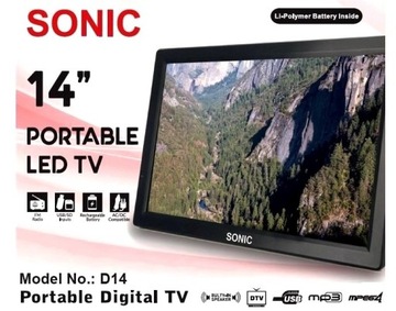 ПОРТАТИВНЫЙ ТЕЛЕВИЗОР 24 В TIR 14 ДЮЙМОВ DVB-T USB SD PLAY