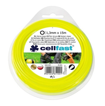 Круглая триммерная леска 1,3 мм x 15 м CellFast CF35001