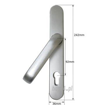 РУЧКА ДЛЯ ВНУТРЕННИХ НАРУЖНЫХ ДВЕРЕЙ ПВХ 92ММ