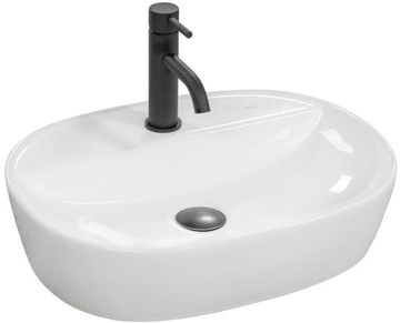 UMYWALKA NABLATOWA CERAMICZNA REA CARINA WHITE