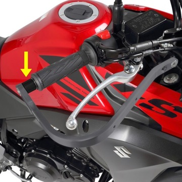 Поручни ZETA ADVENTURE черные, U-образный зажим 22,2 мм