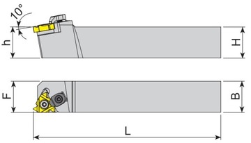 Нож для наружной резьбы AKKO SEL 2525 M16C 16EL