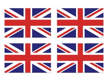 Naklejki Flaga Wielka Brytania UK moto rower 4szt