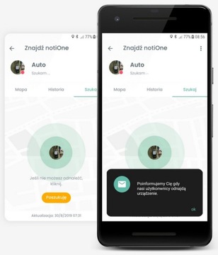 notiOne GO KEYS LOCATOR СОБАКА АВТОМОБИЛЬ ВЕЛОСИПЕД