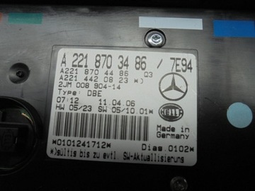 LAMPA POLSTROVÁNÍ MERCEDES TŘÍDA S W221