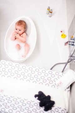 Shnuggle Wanienka dla Niemowlaka z Odpływem Baby Grey