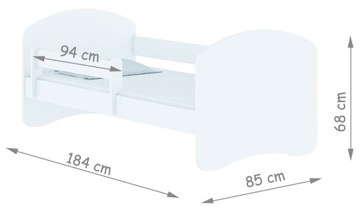 Кровать детская 180х80 матрас ACMA II+каркас