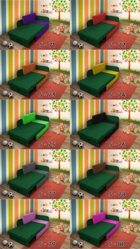 Детская кровать, раскладная, угловой диван KUBUŚ