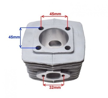 ЦИЛИНДР ВЕЛОСИПЕДНОГО ДВИГАТЕЛЯ 80 куб.см, комплект