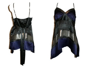 VILA HYAT TOP sylwester TOP srebro OVERSIZE 40 42