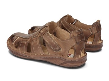 МУЖСКИЕ САНДАЛИИ НА ЗАЛИВКЕ, ПАЛЬСКАЯ КОЖА 222 КОРИЧНЕВЫЙ 41