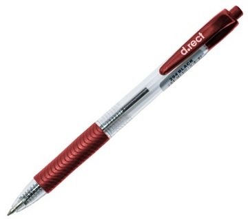 DŁUGOPIS D RECT PSTRYKANY 0,7 MM CZERWONY