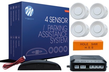 Czujniki parkowania M-Tech 4-sensor białe LED