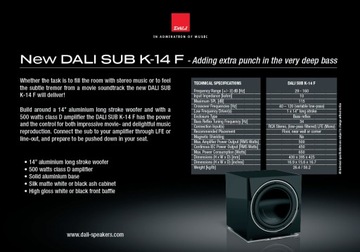 DALI SUB K-14F = ВЗРЫВ ВЫСОЧАЙШЕГО КАЧЕСТВА БАСОВ