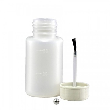 Butelka ZAPRAWKOWA Z PĘDZELKIEM 50ml 100szt