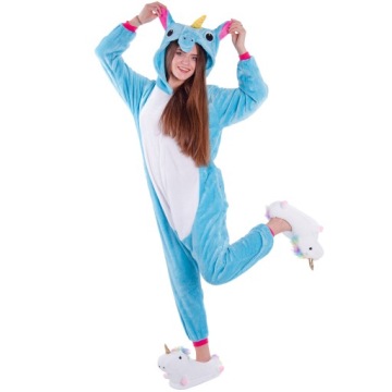 ПИЖАМА С ЕДИНОРОГОМ Кигуруми Синий Единорог Комбинезон-комбинезон XL 175-182 см