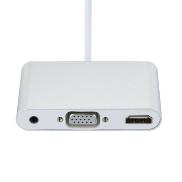 HUB USB-C 3.1 — адаптер HDMI 4K VGA + АУДИО