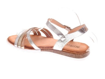 КРАСИВЫЕ ЖЕНСКИЕ САНДАЛИИ S-385 Серебро размер 38