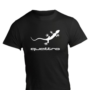 Męska KOSZULKA T-shirt AUDI Quattro gekon 4XL