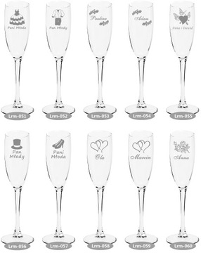 Бокалы для шампанского с гравировкой на свадьбу